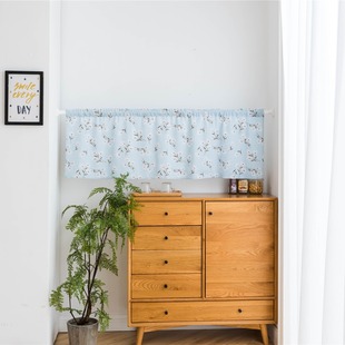 2021 Home Decoration Living Room Bedroom Modern Simple Pastoral Kitchen Balcony Small Fresh Multi-color Home Short Curtain