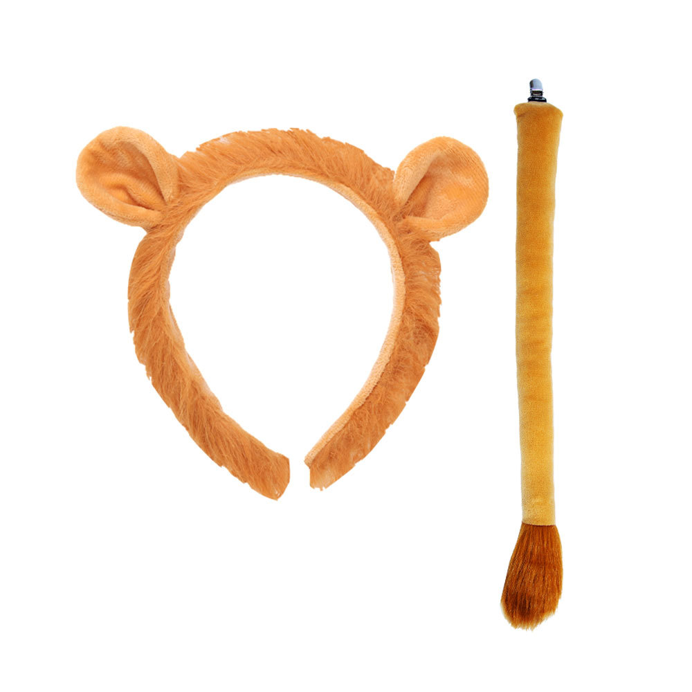 New Cross-border Hot Supply Halloween Animal Headband Lion Ear suit Easter Lion King Headband