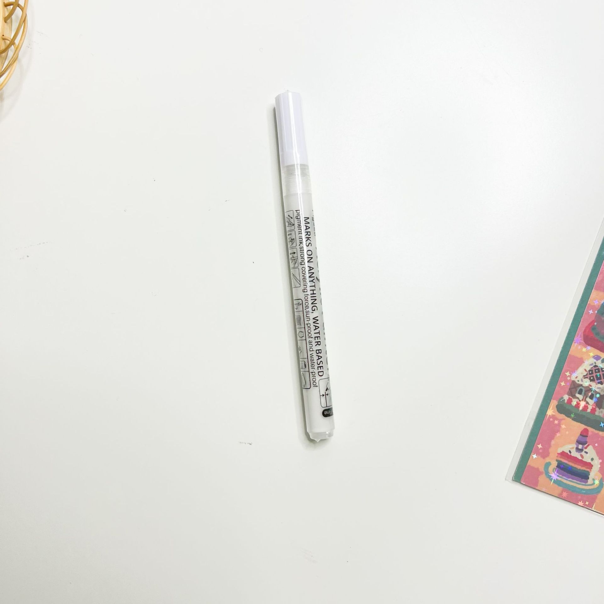 Star goo card decoration color white paint pen marker pen marker pen photo album Hand account pen acrylic pen thin head