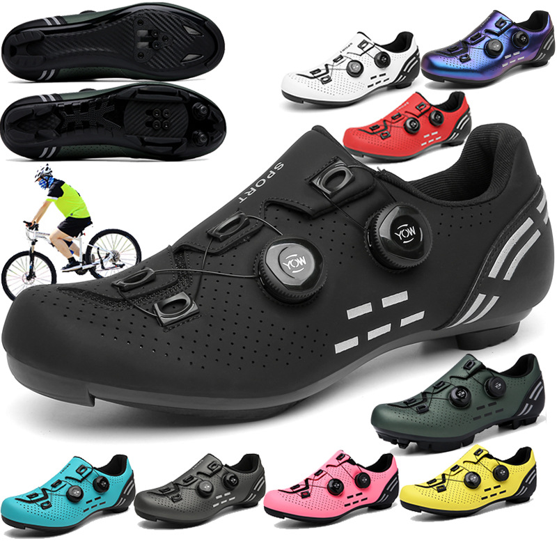 Foreign Trade Large Size Lockless Cycling Shoes Men's Assisted Road Bike Professional Lock Shoes Bicycle Shoes Mountain Bike Women's Hard