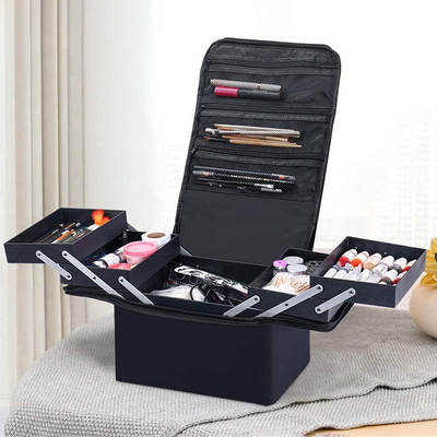 Portable Large Capacity Cosmetic Bag Tattoo Tool Box Nail Beauty Salon Makeup Semi-Permanent Storage Cosmetic Bag