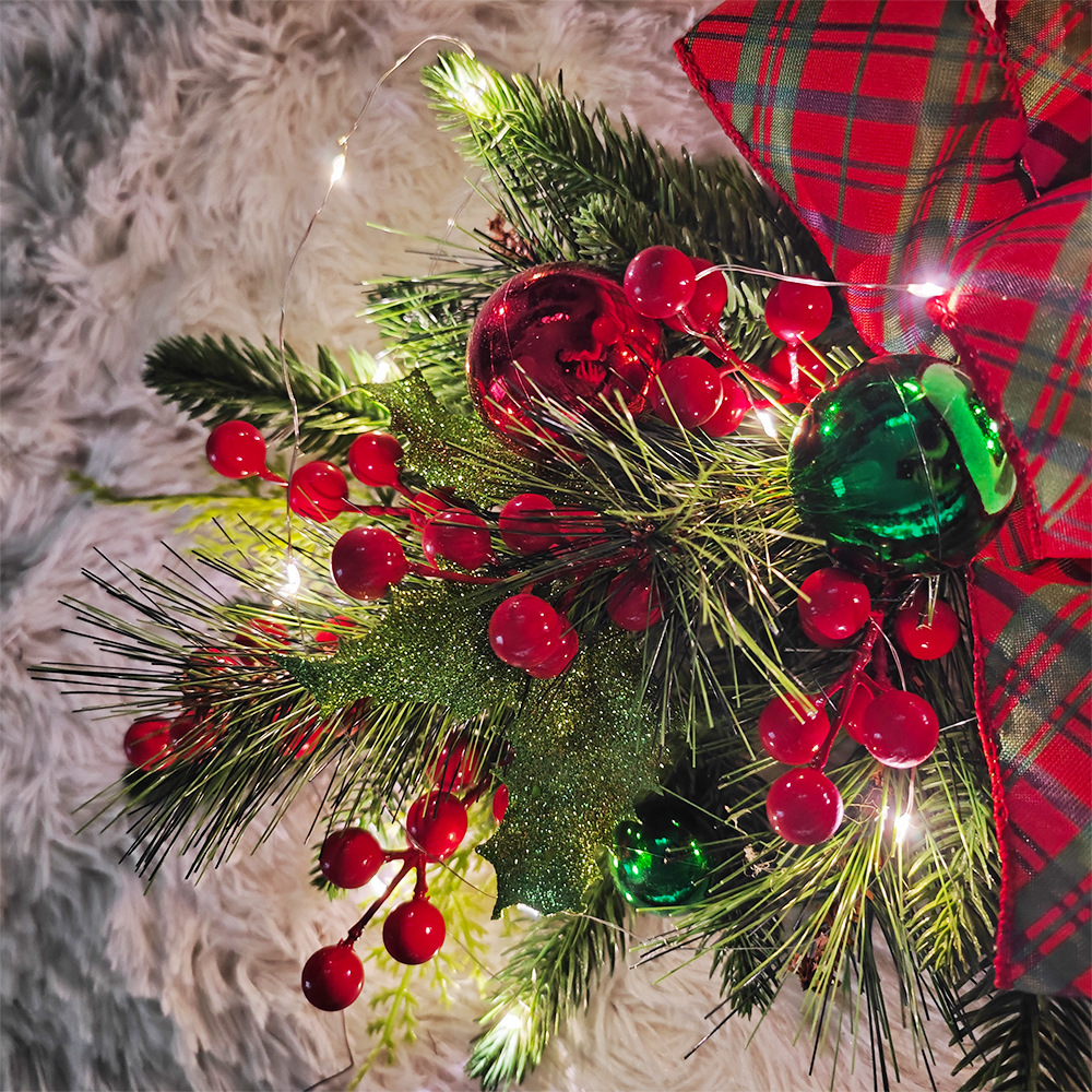 Meihui 2023 Christmas stairs Garland stairs decoration teardrop swags upside down Christmas home hanging ornaments_voghion.com