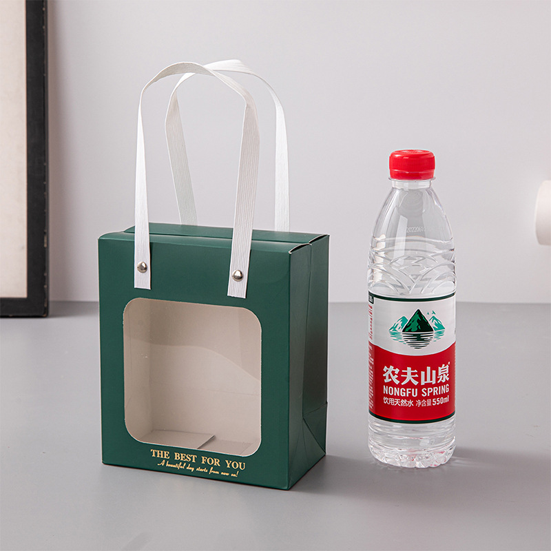 Spot gift bag transparent window paper bag girlfriends birthday gift packaging wedding gift box companion gift box wholesale