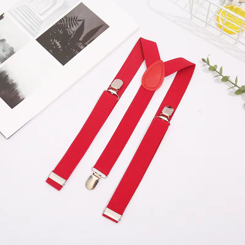 Factory direct spot adult solid color sling men's and women's Universal three clip strap elastic strap clip