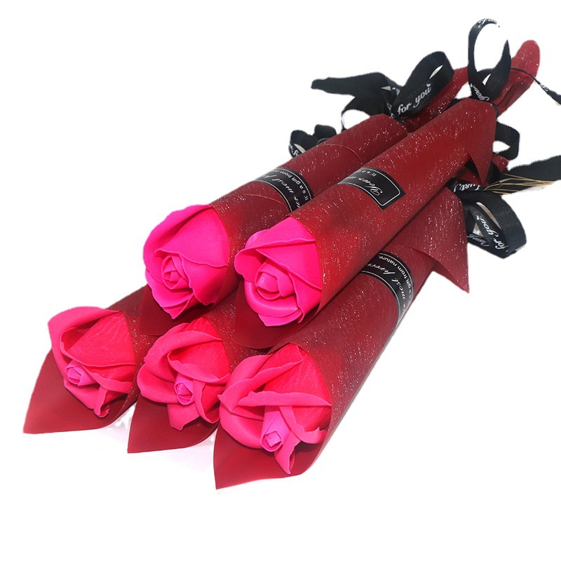 Valentine's Day gift single soap flower carnation rose Christmas activities small gift soap flower wholesale