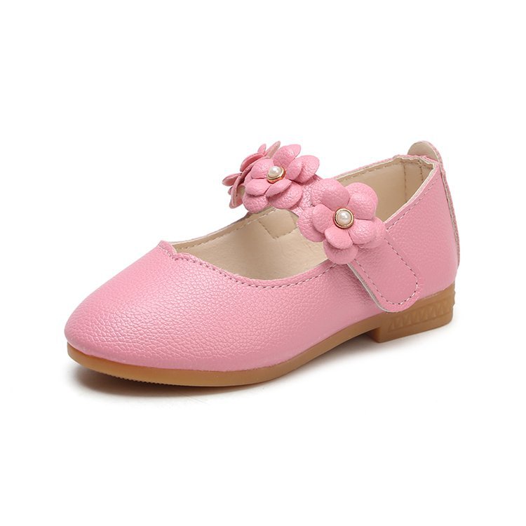 Girls' leather shoes 3-6 years old children's princess shoes single shoes small white leather shoes big children's baby black performance shoes manufacturers