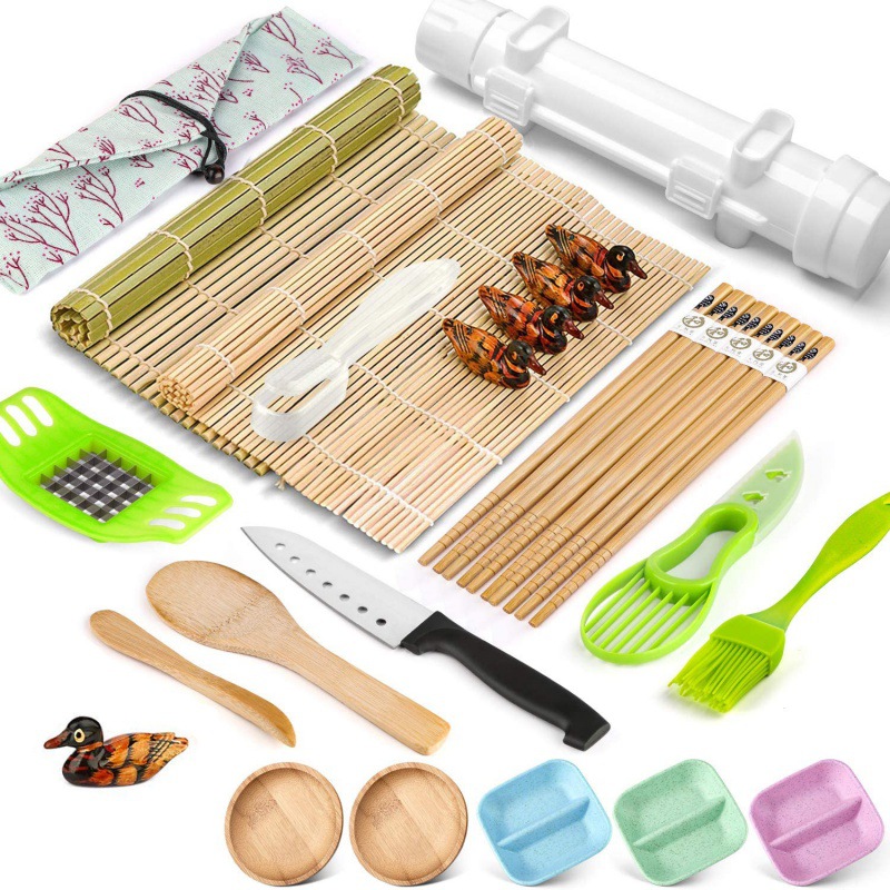 Amazon Sushi Roll Mat Making Tools Home Creative Tools Sushi Curtain Rice Ball Mold Kitchen Tools Set