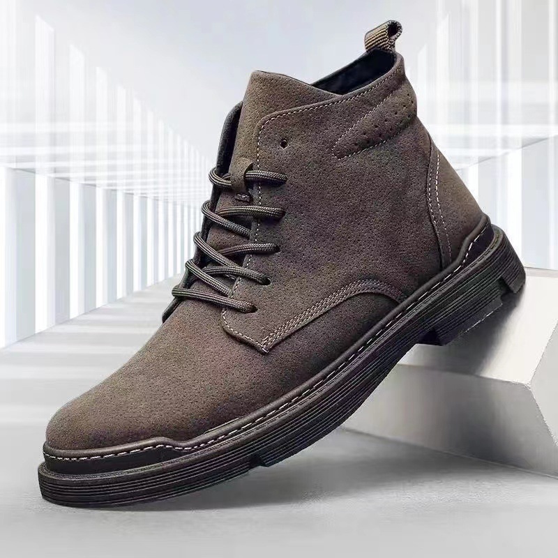 Autumn and Winter new warm men's shoes high-top Martin boots workwear boots men's shoes Warwolf fashionable breathable thickened men's boots