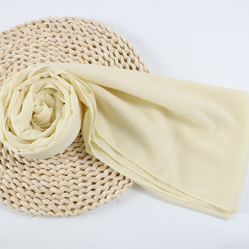 132 color in stock plain pearl chiffon scarf scarf Malaysia ladies basic 70*180 headscarf