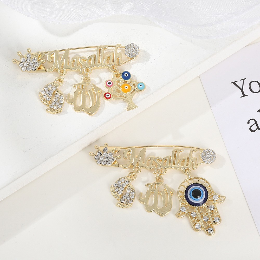 European and American jewelry Turkey blue eyes personality brooch fashion retro God's eye pin New brooch wholesale