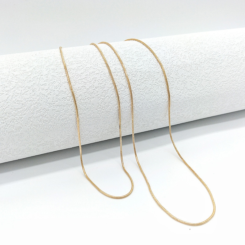 European and American Cross-border Stacked Wear Simple Niche Design Sense Women's Necklace Clavicle Chain Double-layer Chain Thin Snake Bone Chain Necklace