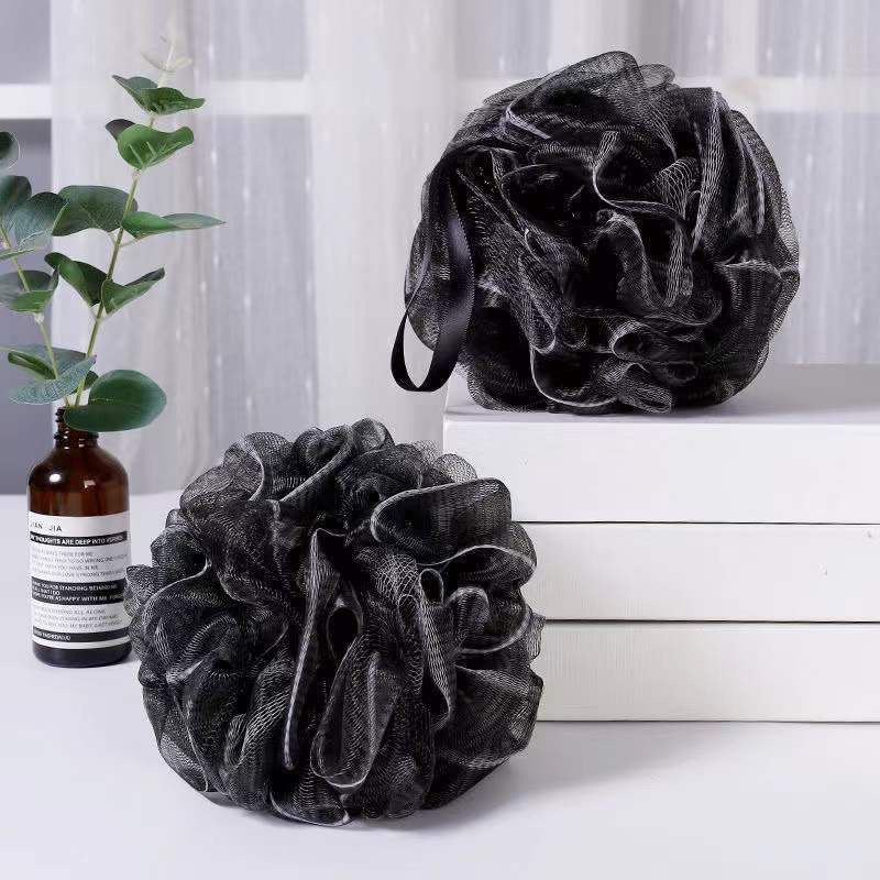Bath ball large black bamboo charcoal men's bath ball durable bath supplies bath ball wholesale one-piece delivery