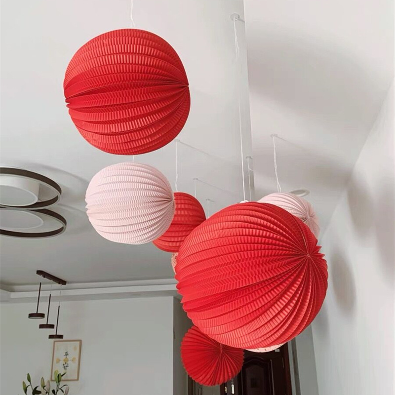 Watermelon paper lantern wedding room decoration supplies honeycomb ball wedding ornaments engagement background wall festive pendant decorations