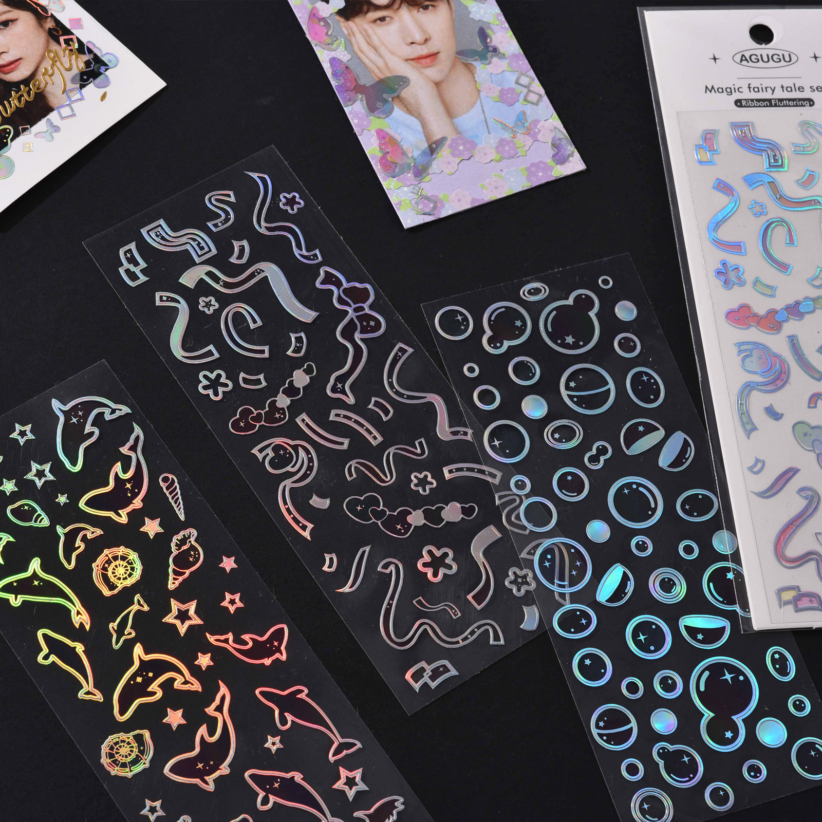 Goka Magic Fairy Tale Hot Gold and Silver Series Stickers Creative Colorful Hand Account diy Material Collage Material Stickers 8