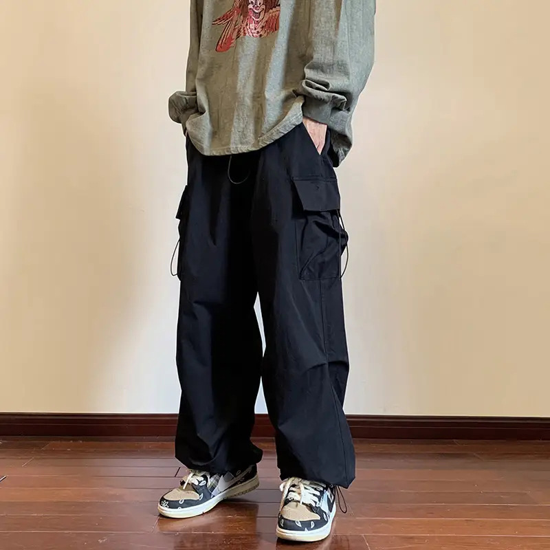 Cross-border Japanese Pants Men's High Street Trendy Brand Ins Loose Straight Couple's Sports Casual Charge Pants