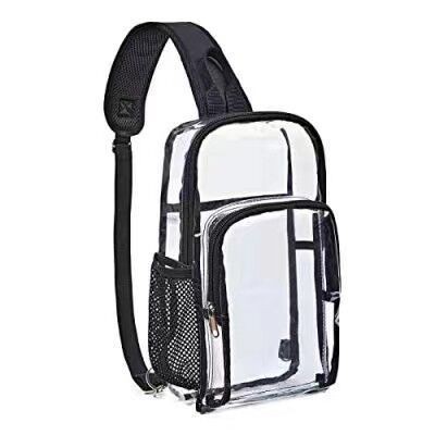 Amazon pvc transparent chest bag waterproof men's bag sports fitness waist bag concert messenger bag shoulder bag