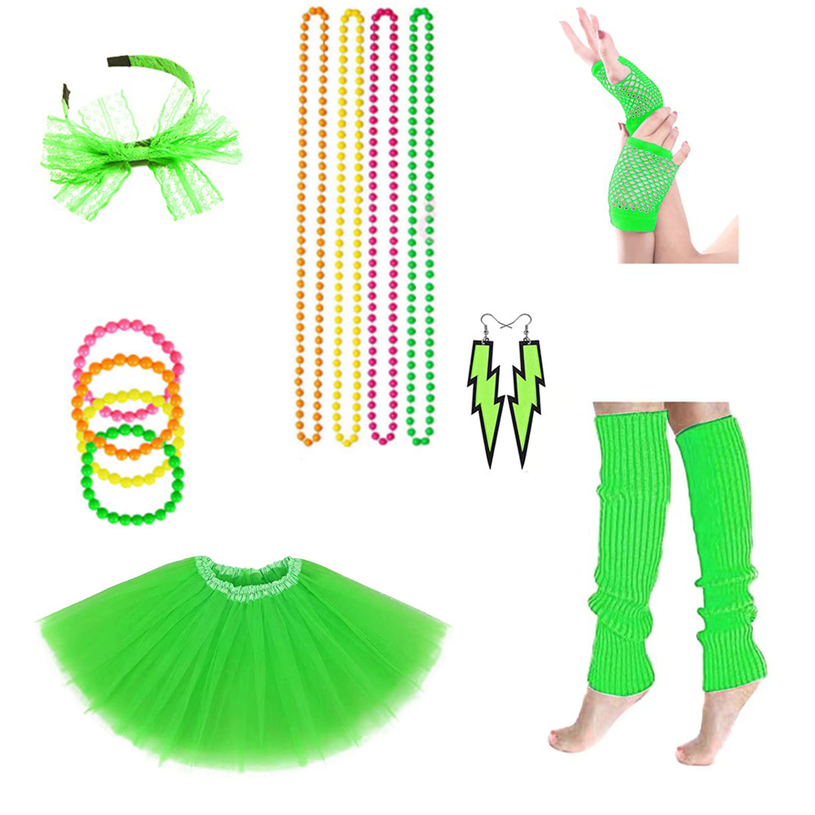 1980s dance party clothing accessories women's cosplay clothing accessories