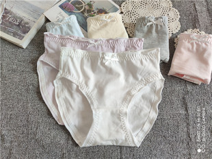 Japanese foreign trade export ladies solid color cotton underwear triangle hip large size fat mm micro-business a generation of wholesale