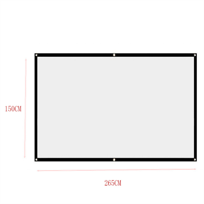 Simple portable polyester soft screen polyester projector outdoor film projection screen 100 120 150 inch