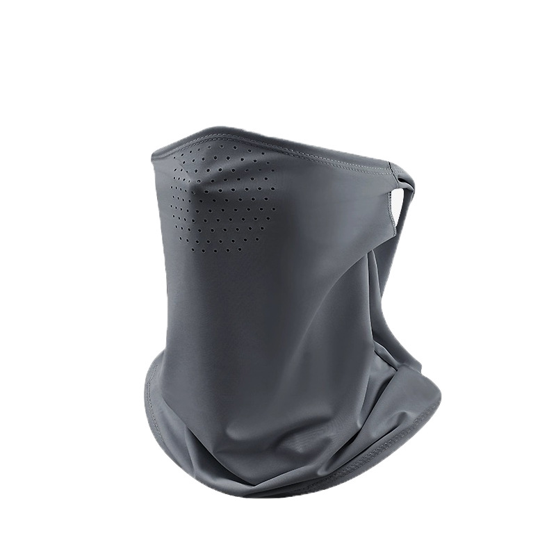 Ice Silk Hanging Ear Sunscreen Mask for Men and Women Summer Face Covering Breathable Mask Anti-ultraviolet Neck Protection Neck Shade