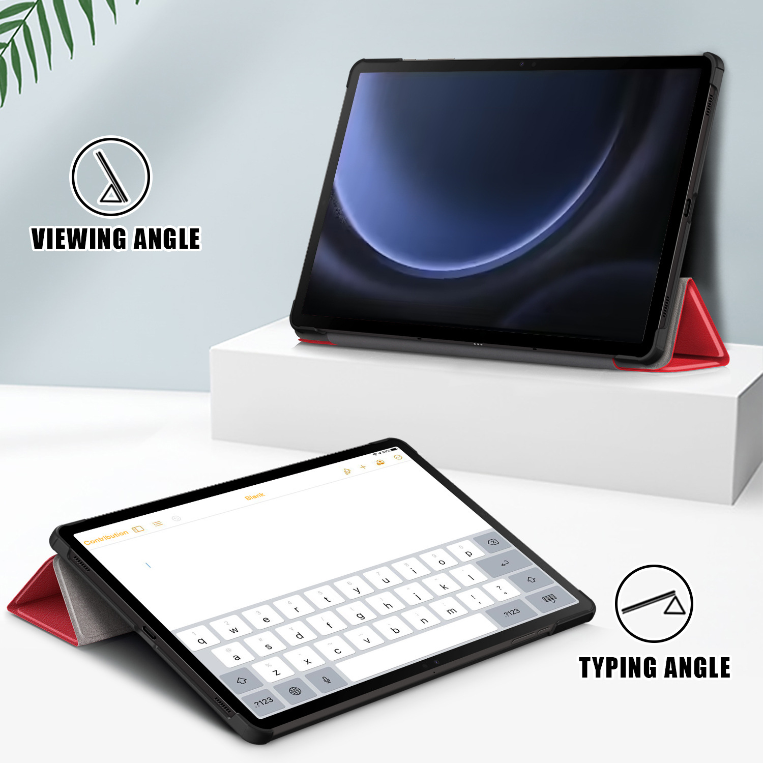 For Samsung protective case Tab S9/S9 FE 11 inch protective case S10 FE 10.9 anti-drop leather case