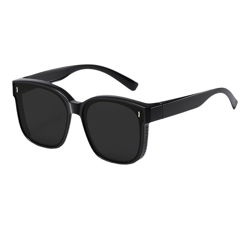Set of glasses myopia sunglasses tide clip polarized anti-ultraviolet driving special ultra-light short-range mirror frame sunglasses for women