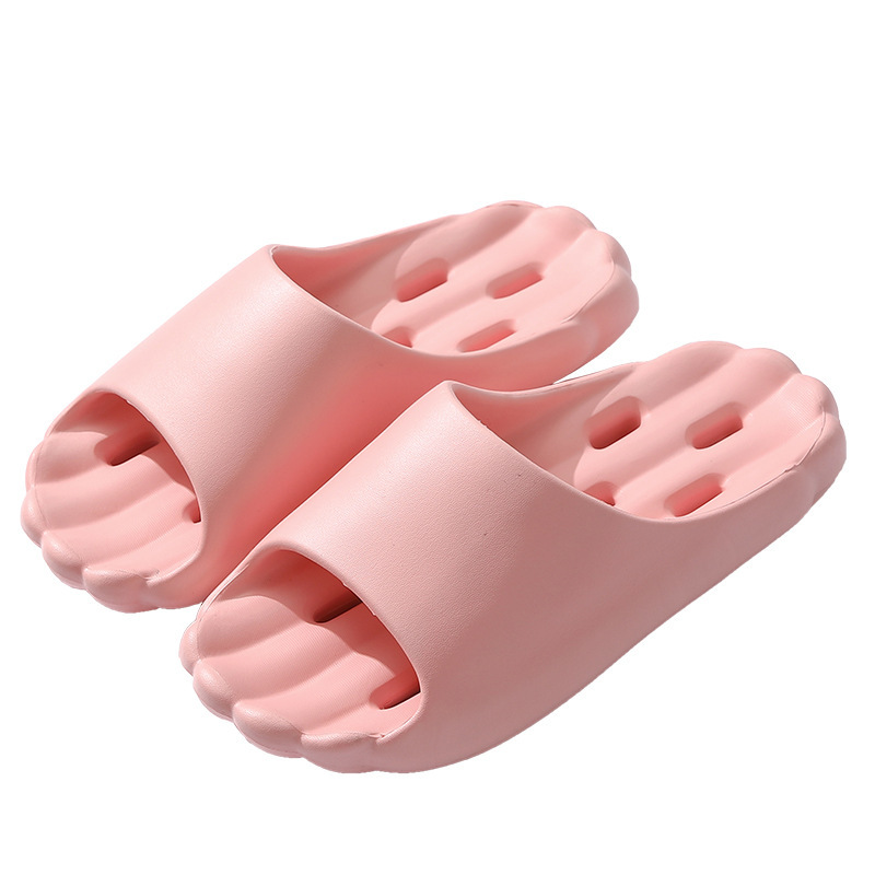 Bathroom quick-drying leaking slippers women's non-slip deodorant EVA material summer indoor bath hollow men's slippers wholesale
