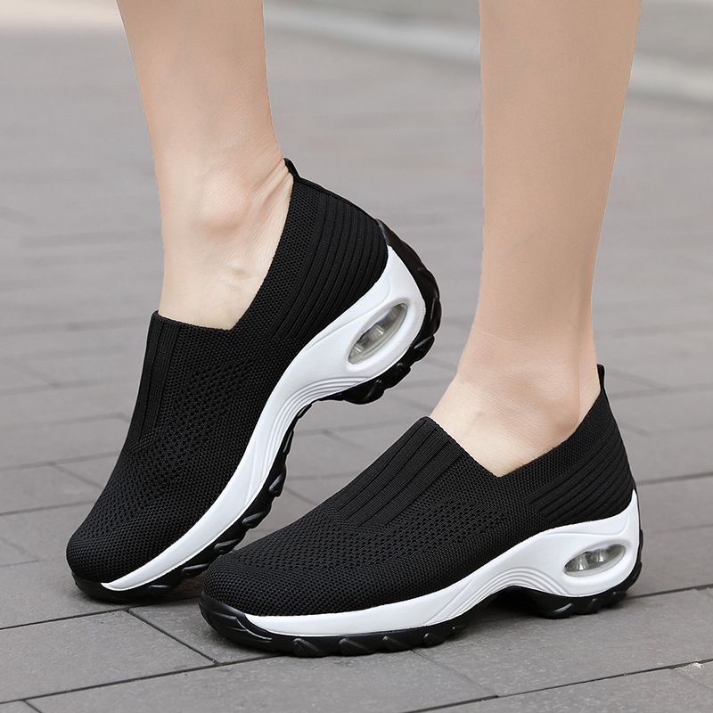 New Women's Shoes Summer Breathable Shoes for Moms Lazy Slip-on Shoes Foreign Trade Fashion Large Size Casual Sneakers