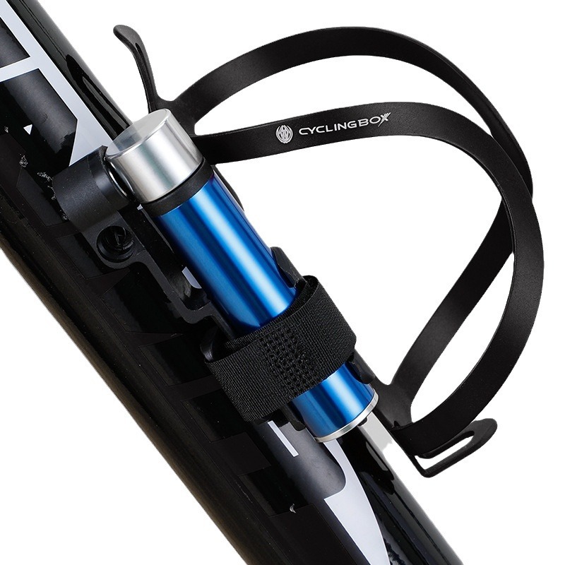 Small pump with bracket high pressure portable mini bicycle accessories basketball beauty nozzle inflatable cylinder with bracket