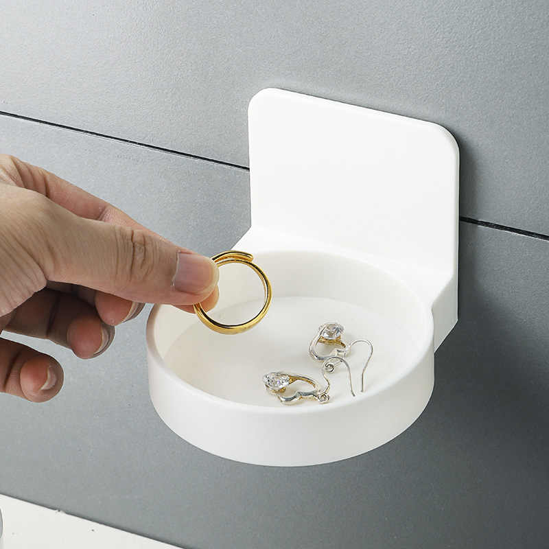 Punch-free wall bottle holder wall-mounted rack multi-functional bathroom facial cleanser toothbrush cup hand sanitizer tray