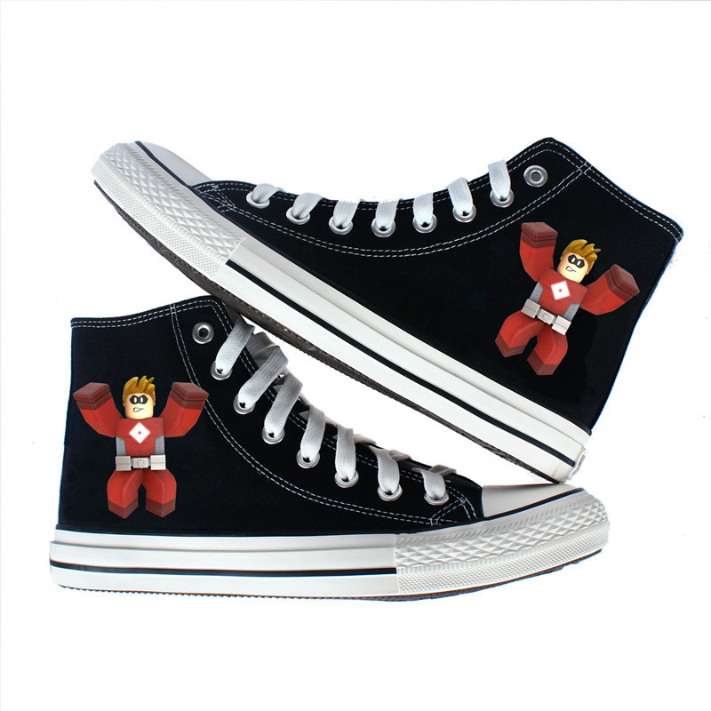 Game ROBLOX canvas shoes men's and women's casual sneakers student sports Korean fashion trendy lace-up shoes