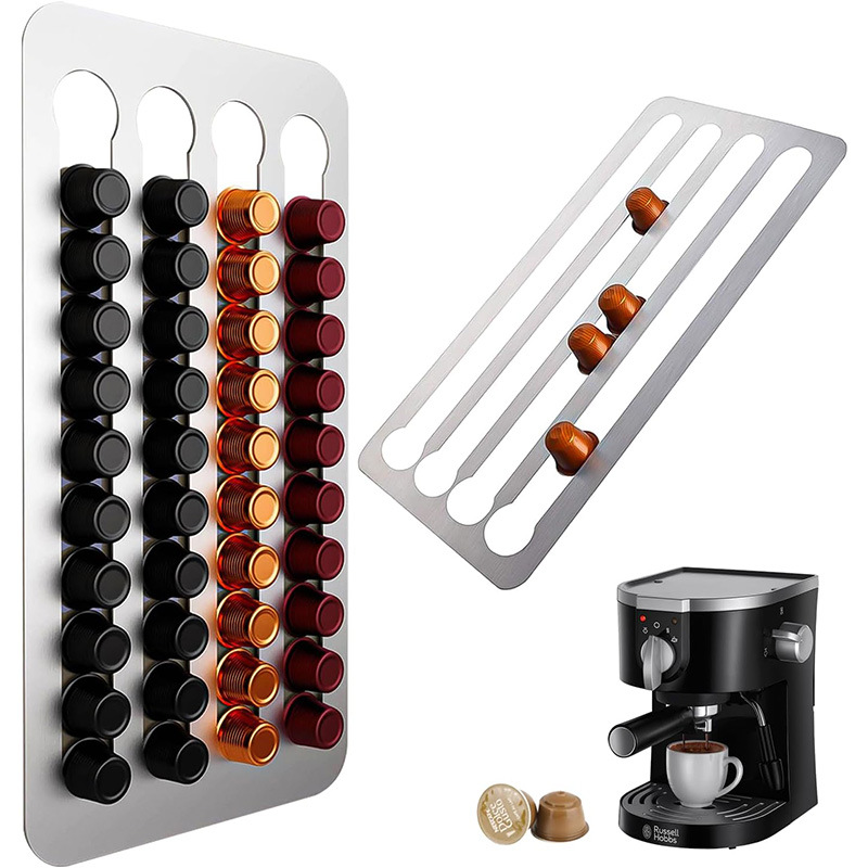 Coffee Capsule Holder for Office Hotel Kitchen Cupboard Restaurant Wall Mount Coffee Capsule Organizer