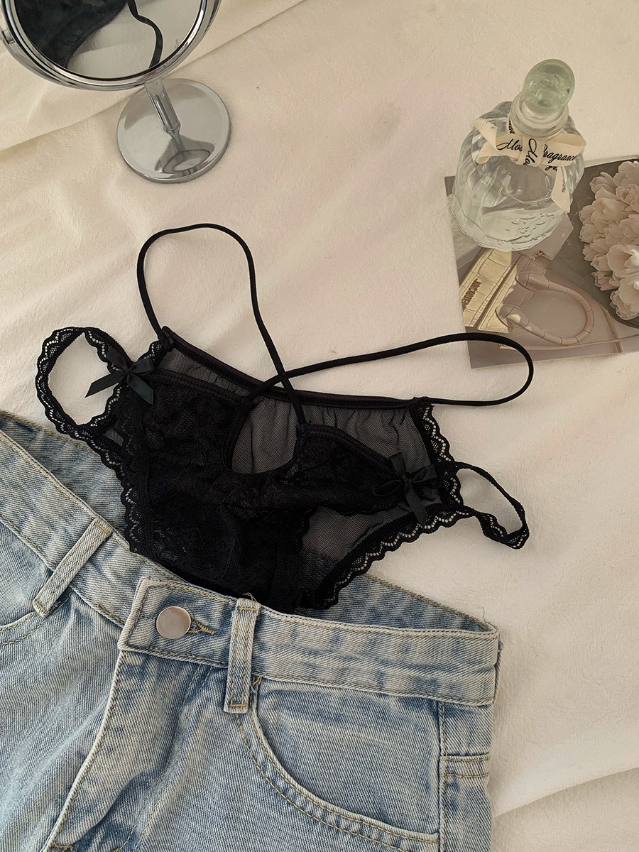 New Women's Pure Desire Underwear Summer Thin Sexy Hollow Transparent Lace Low Waist Lace Quick-Drying Sweet