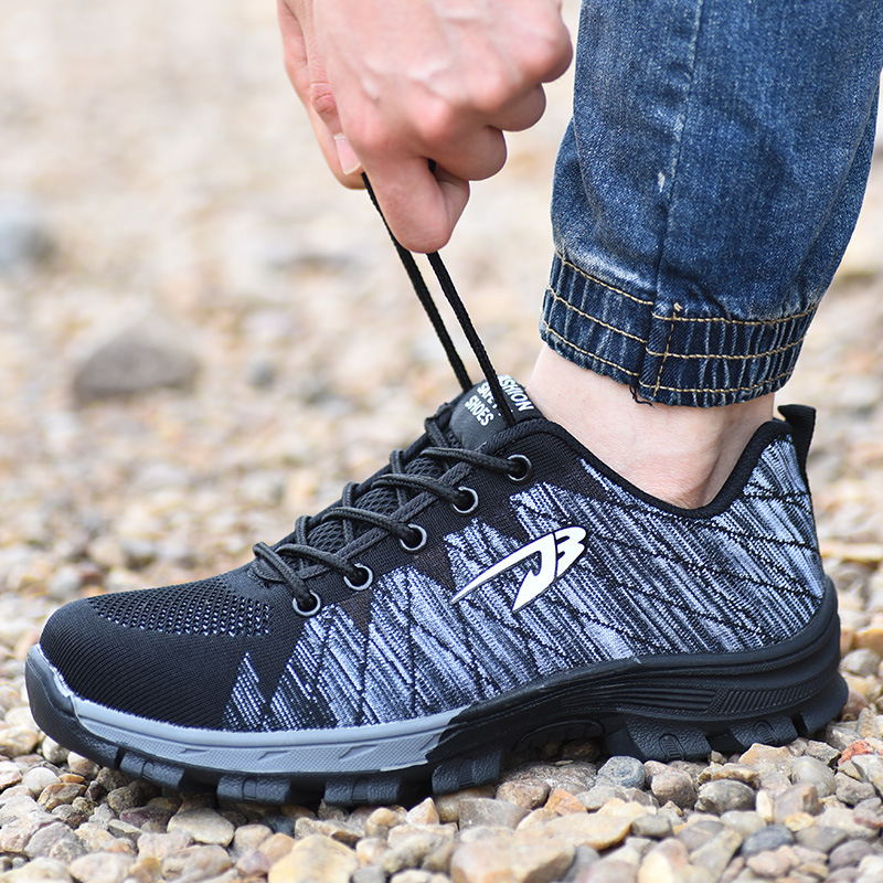 Summer Breathable Non-slip Anti-smashing Anti-piercing Labor Protection Shoes Long-standing Not Tired Steel Head Wear-resistant Work Protection Safety Shoes