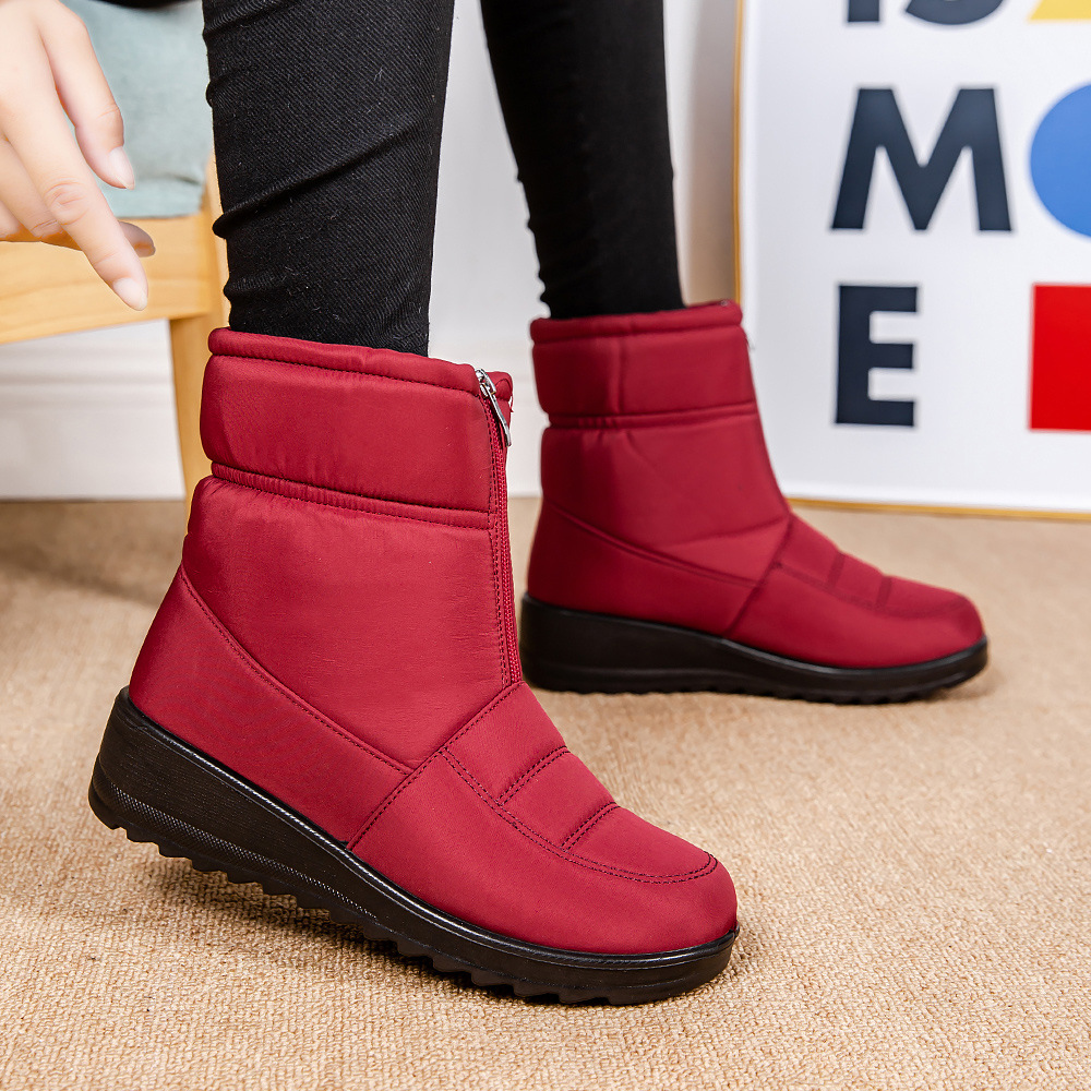 Middle-aged and elderly plus size cross-border winter warm women's snow boots Women's slip-on waterproof mom shoes women's shoes