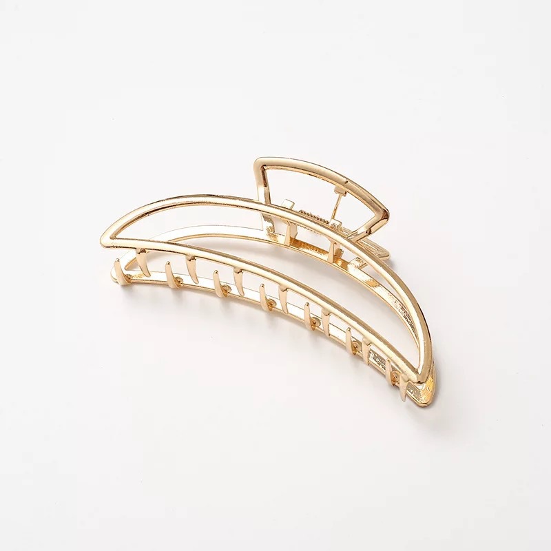 Metal Mesh Red Hairpin Hair Accessories Elegant Elegant Simple Hair Grab Back Head Clip Women's High Ponytail Clip Shark Clip_voghion.com