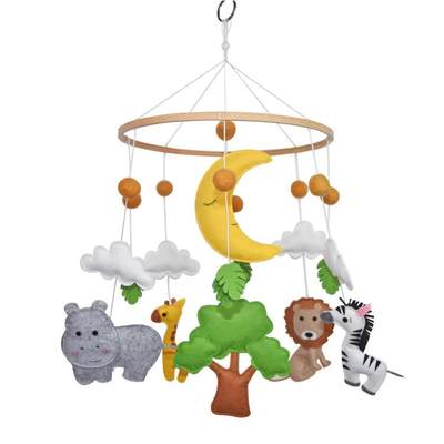 Supply Crib Wind Bell Felt Hanging Ornaments Felt Animal Air Hanging Ornaments Nursery Decoration Hanging Ornaments