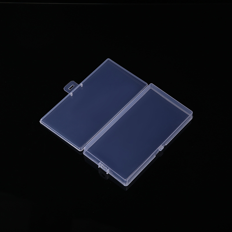 Transparent PP one-piece flip storage box rectangular plastic packaging box DIY storage parts Box Wholesale