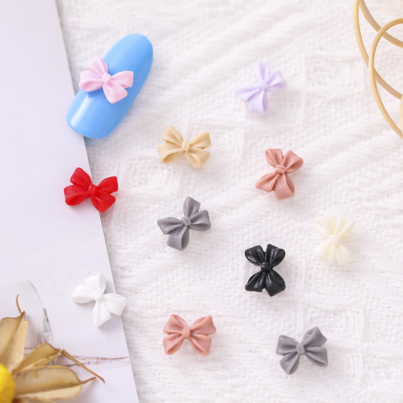 Japanese Nail Art Accessories New Frosted Ribbon Fake Nail Decoration Bow Nail Art Patch Accessories Wholesale