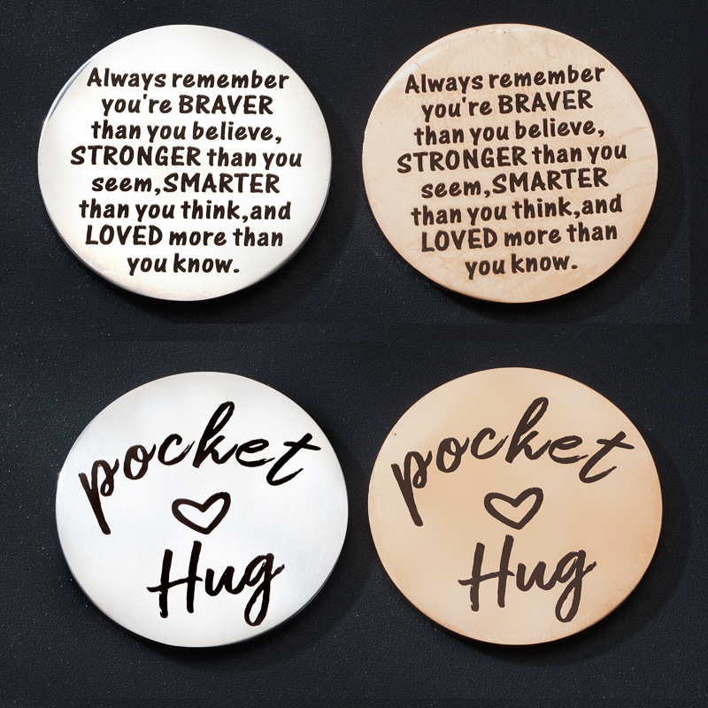 Stainless Steel Keychain DIY Dog Tag Metal Military Tag Pendant Metal Pet Tag Laser Cutting Engraving Gift
