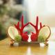 Teddy red green ball antler clip-Red