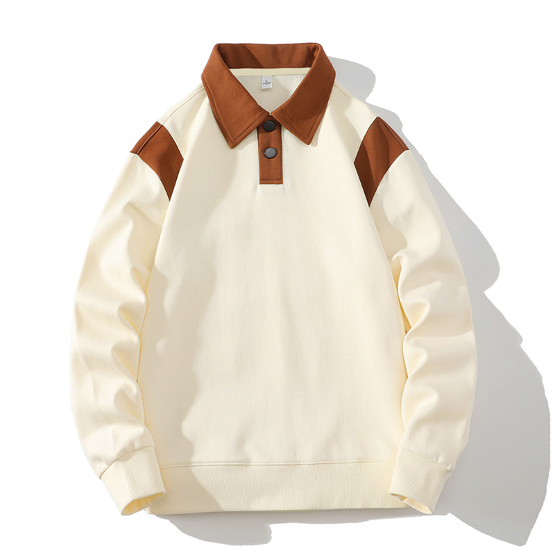 Lapel sweater men's and women's custom 2023 new fashion brand polo sweater casual sports loose men's stitching sweater