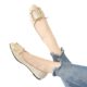 Women's shoes. Single-layer shoes women's large size low heel square buckle 2023 spring summer autumn new Korean-style bean shoes women