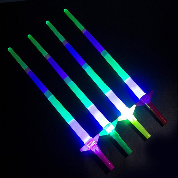 Large luminous four-section stick concert cheer glow stick children's telescopic sword toy stall night market hot wholesale
