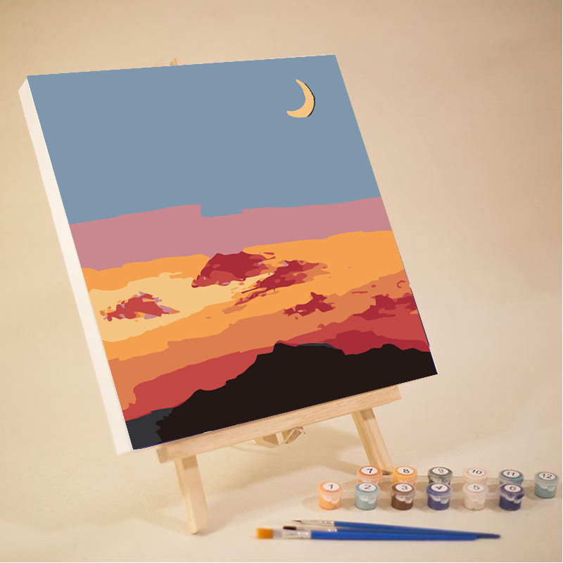 Factory wholesale high coverage pigment children's diy digital oil painting fill color cartoon animation color painting hand