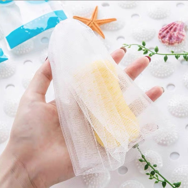 Soap bag foaming net Japanese style pull ring foaming bag cleansing whole body cleaning handmade soap bag back rubbing strip in stock wholesale