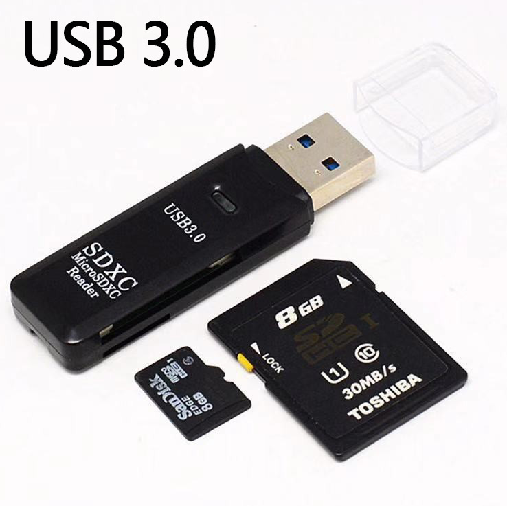 USB3.0 Card Reader Plug and Play microSD Camera TF/SD 2-in -1 High Speed Card Reader 3.0 Wholesale