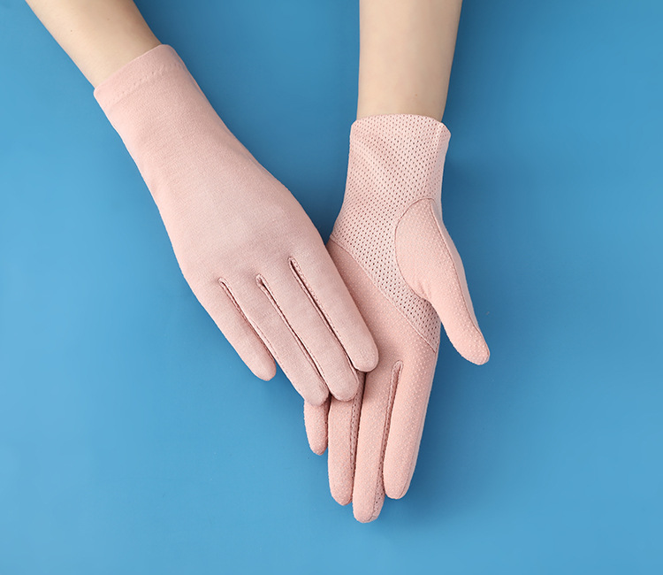 Guanti da guida con protezione solare, estivi, sottili, in cotone, resistenti ai raggi UV, traspiranti, antiscivolo, corti, per equitazione, all'aperto, per donne_voghion.com
