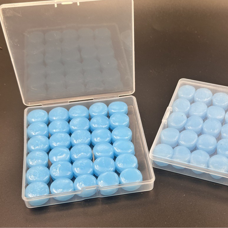 Cross-border hot selling silicone mud earplugs 30 pieces blue swimming bath waterproof sound insulation noise reduction flying