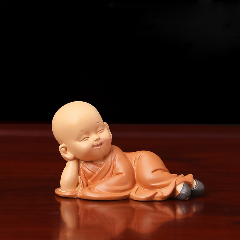 Internet Popular Creative Little Monk Desk Home Decoration Huineng Monk Resin Crafts Desk Tea Table Decoration